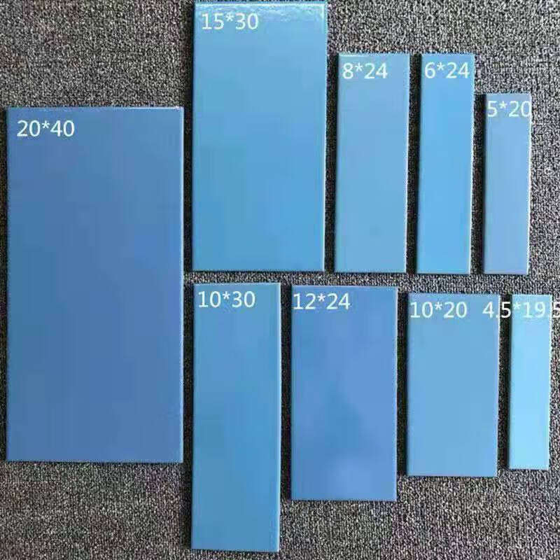 仁聚益瓷砖天蓝色外墙砖451956024050200釉面砖游泳池蓝色瓷砖深蓝色