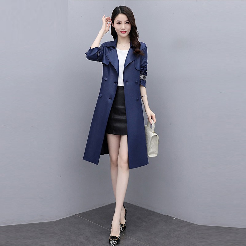 穆夏百合风衣女中长款2021秋装新款秋季女装春秋时尚韩版气质减龄女士