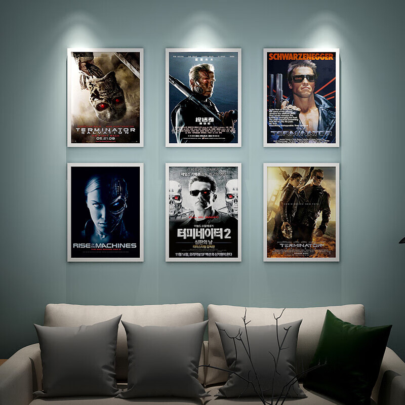 降世电影海报相片挂画敖丙海报蜘蛛侠海报装饰画漫威英 终结者 16寸