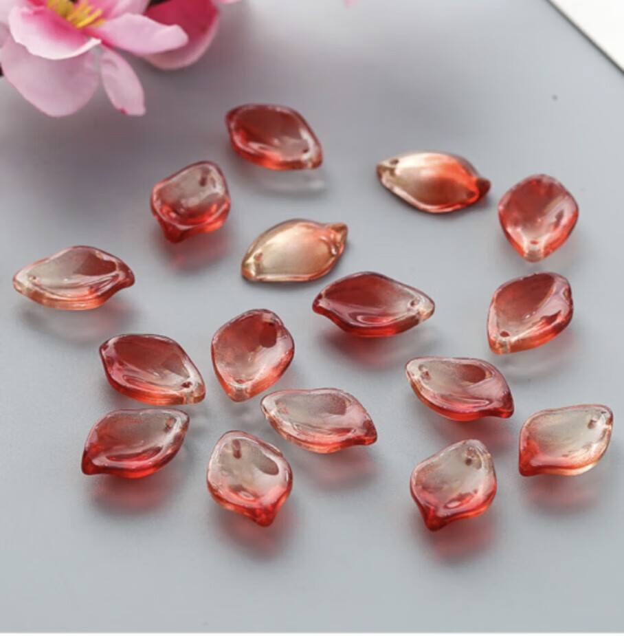 方锦象100颗捷克琉璃花瓣叶子袋diy手工材料包新手古风女龙年本命年