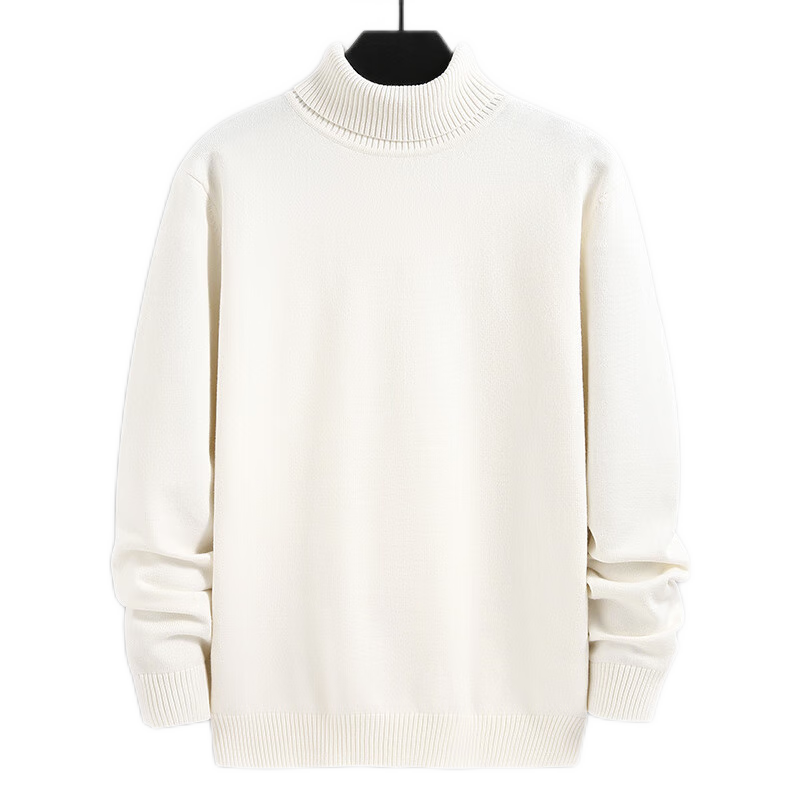 百亿补贴:真维斯(JEANSWEST)毛衣男秋冬新款针织衫青少年针线衫内搭保暖百搭纯色打底衫毛线衫 白(高领毛衣) XL(推荐130-150斤)52.9元