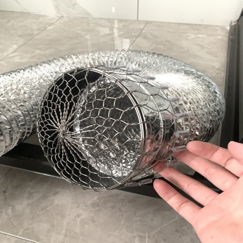 抽油烟机排烟管防老鼠网铝箔管道防鸟网罩防护网不锈钢手工制网片 200