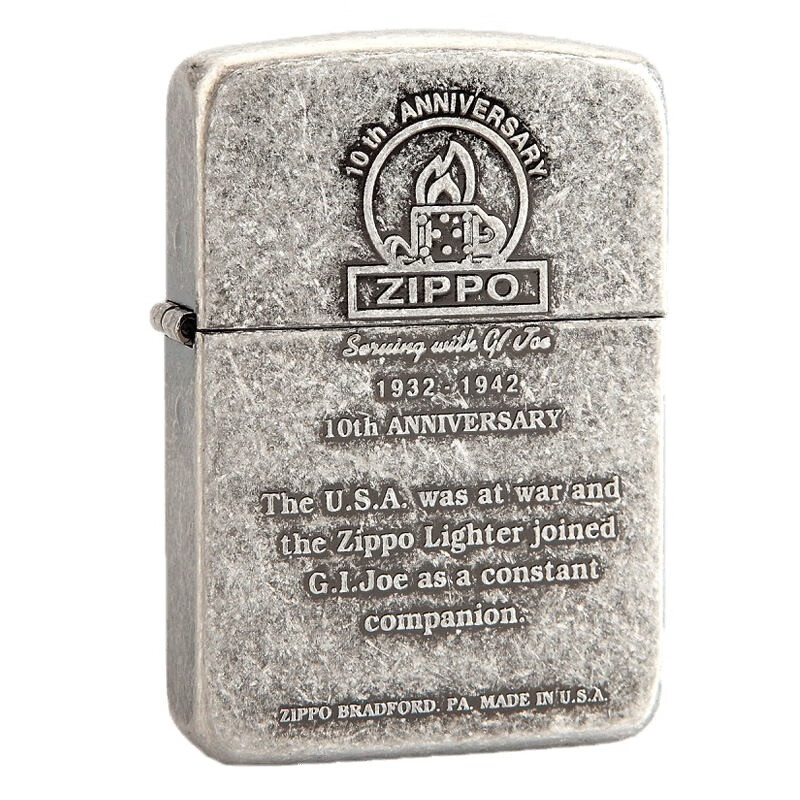 zippo zippo芝宝打火机 1941复刻仿古银10周年历史纪念 送友人 十