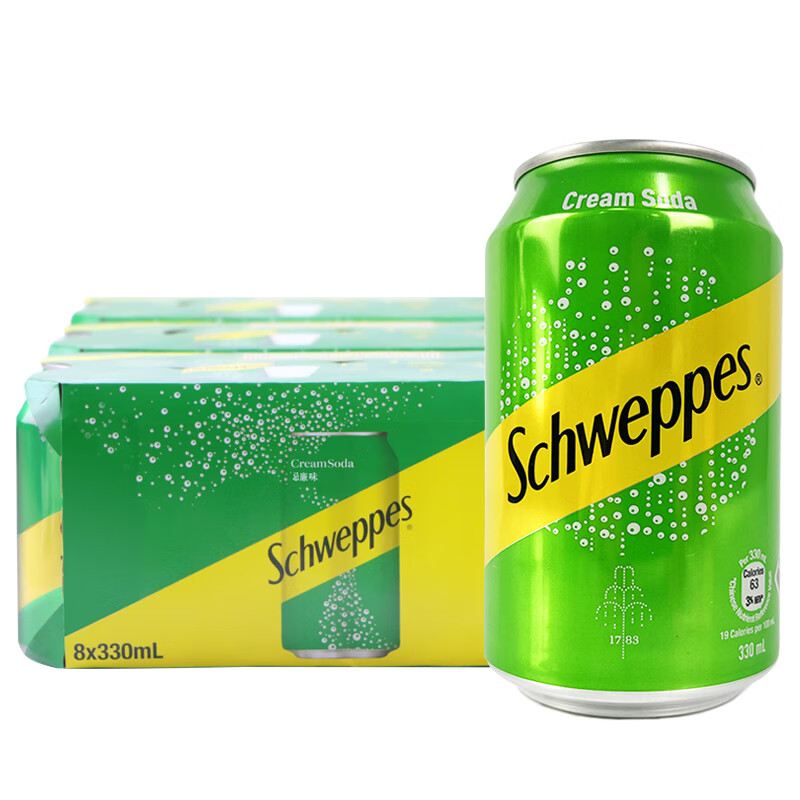 可口可乐 香港进口玉泉c忌廉味汽水330ml整箱24罐0卡无糖可乐加系碳酸