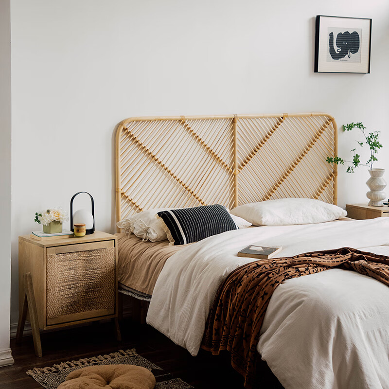 创意露天藤床 the mazay东南亚藤艺床卧室藤编公主床设计师网红il 蔓