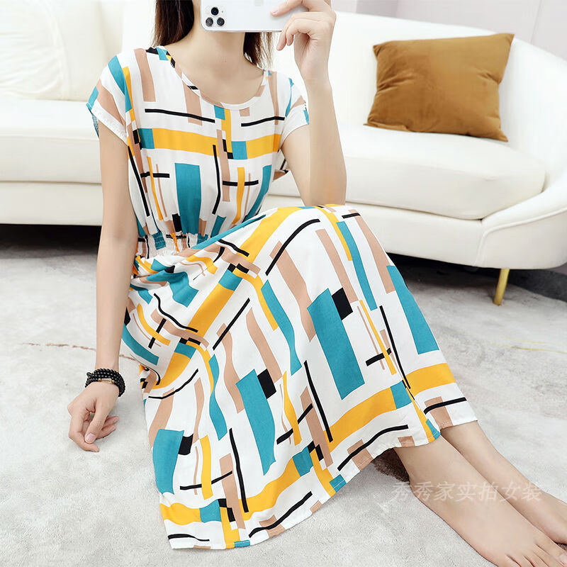 予愿夏天穿的棉绸连衣裙矮个子小个子棉绸连衣裙民族风碎花仙女裙蝙蝠