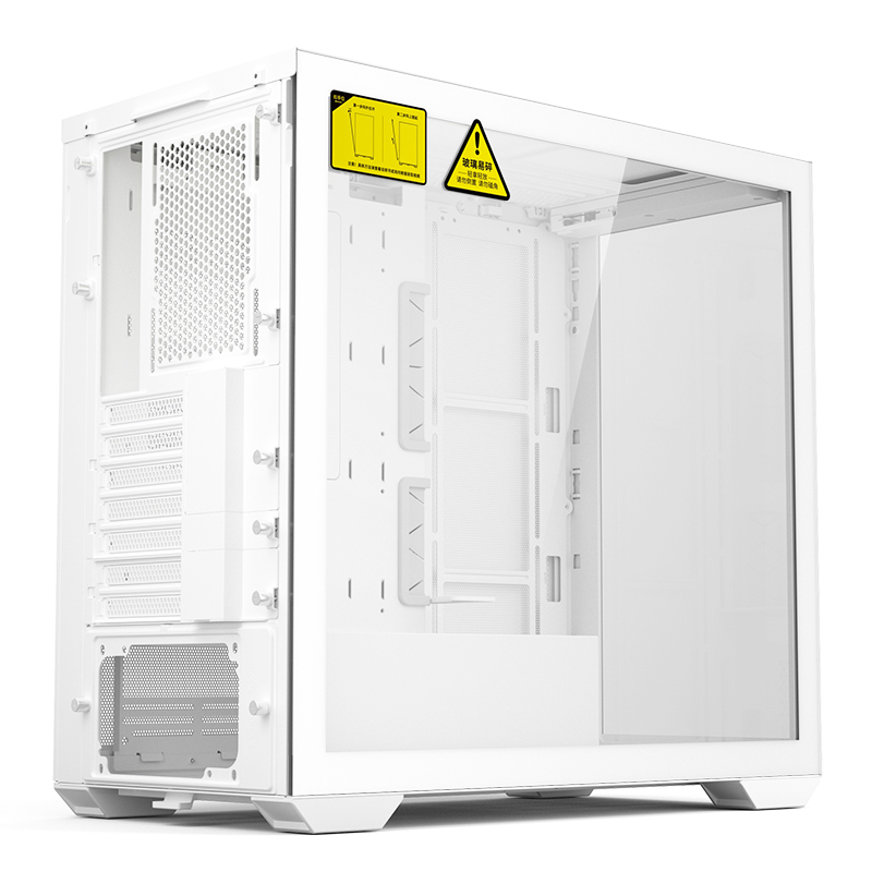爱国者（aigo）月光宝盒 镜 白色 游戏电脑主机箱 支持双360水冷支持夹汉堡吗？