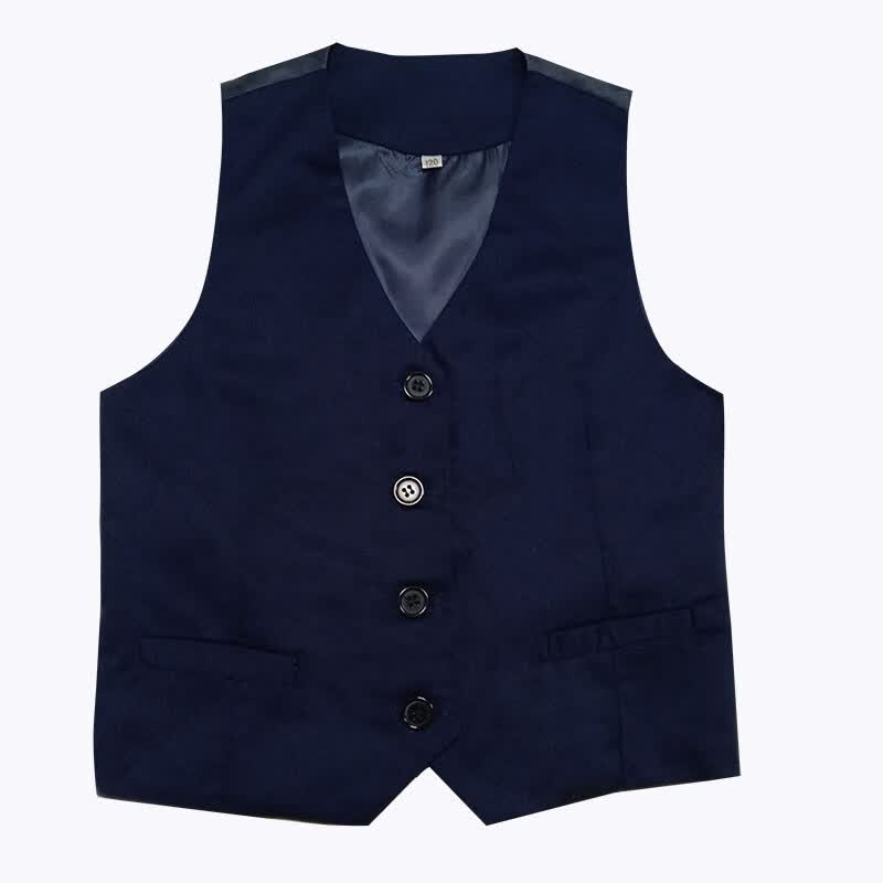 米兔果深圳小学生校服礼服夏装短袖套装统一班服学院风夏季洋气男女衬衫 男生马甲 125码怎么看?