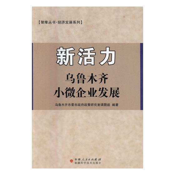 新活力:乌鲁木齐小微企业发展管理中小企业经济发展研究乌鲁木齐 图书