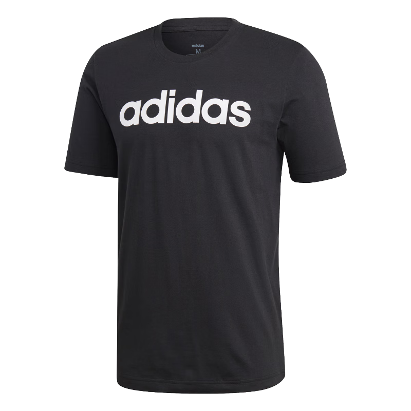 adidas阿迪达斯官方男装夏季运动短袖T恤DU0404 黑色/白 A/2XL 90元