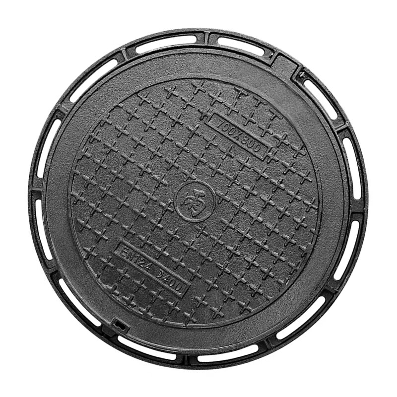 勥城 球墨铸铁圆形井圈井盖 700mm井座直径800mm承重45吨