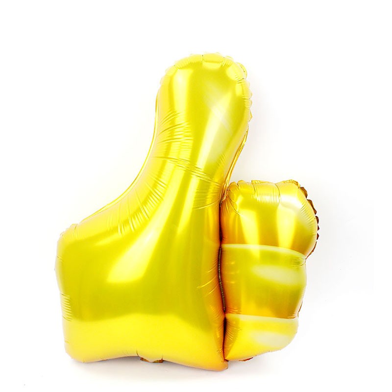 心翼大号金色点赞手指符号棒 六一儿童生日派对布置铝箔气球 毕业典礼