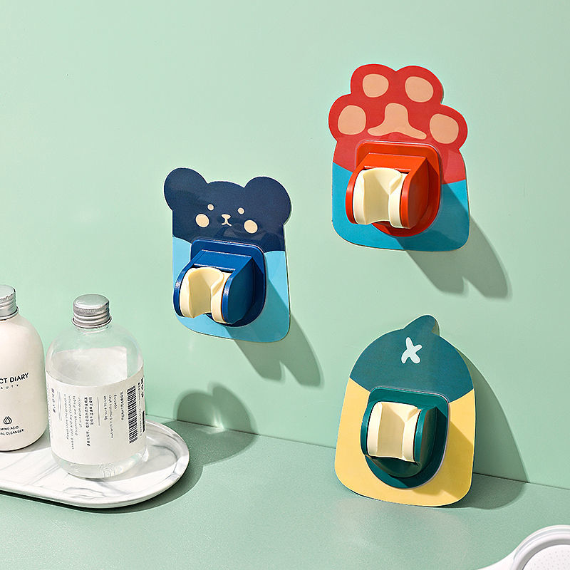 花洒支架免打孔固定座万向摇头可调节莲蓬浴室喷头花晒淋浴器底座家庭实惠装大蓝喵萌萌绿靓丽橘