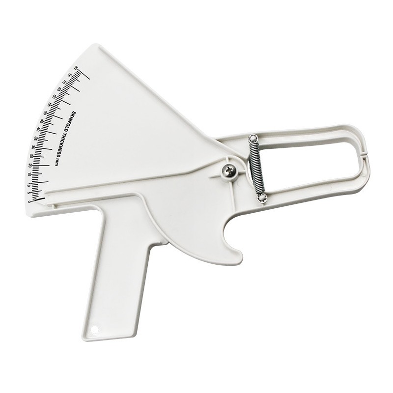 fitpower脂肪测量卡尺 健身皮脂钳皮脂夹尺脂肪夹 白色单弹簧