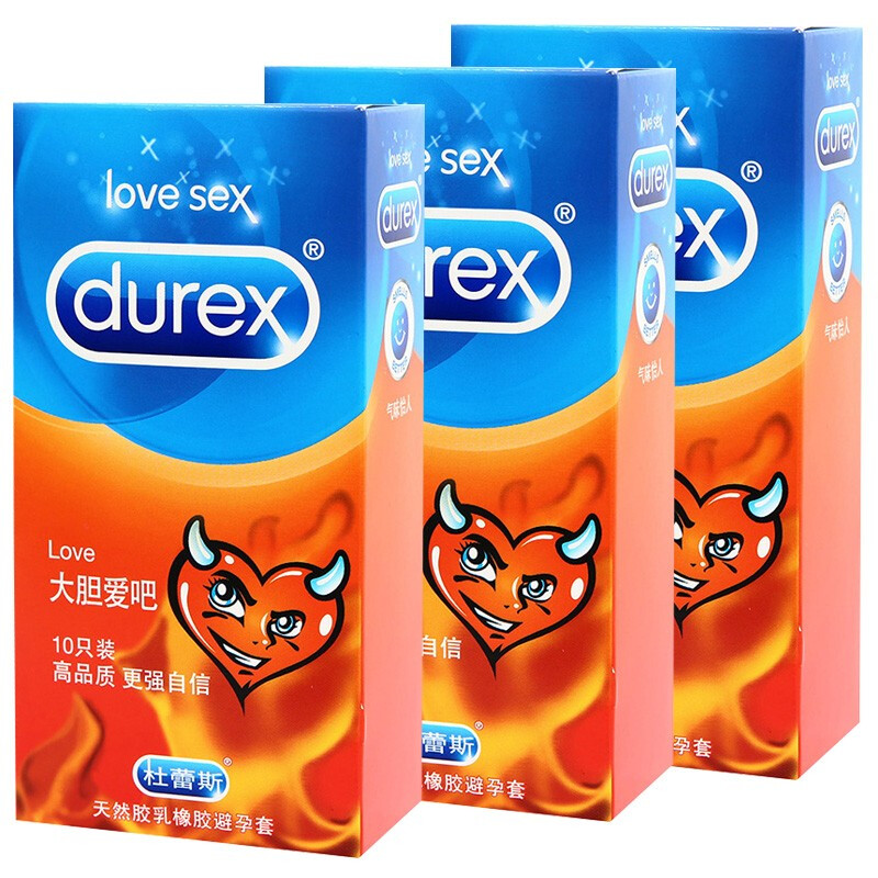 杜蕾斯 durex避孕套大胆爱男女用润滑型安全套套子成人情趣计生用品避