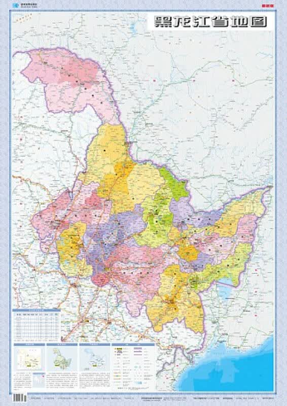 【新华书店】1-150万黑龙江省地图（套封）