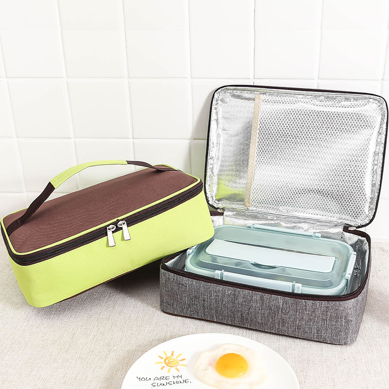 长方形保温饭盒袋手提学生上班族带饭便当包加厚铝箔保温袋饭盒包