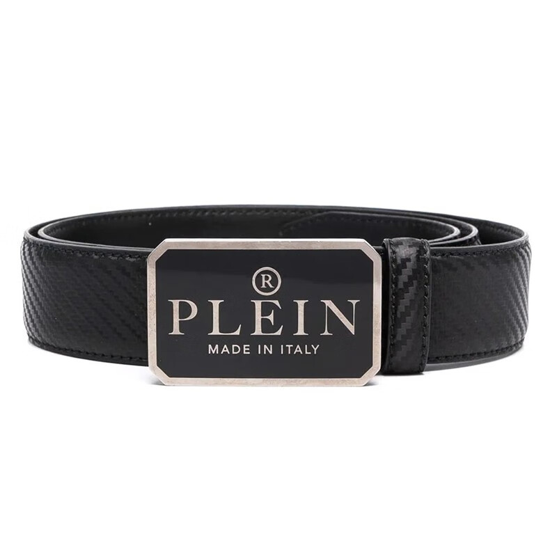 普兰(philipp plein)皮带 男士牛皮金属徽标板扣腰带礼盒装送男友 mva