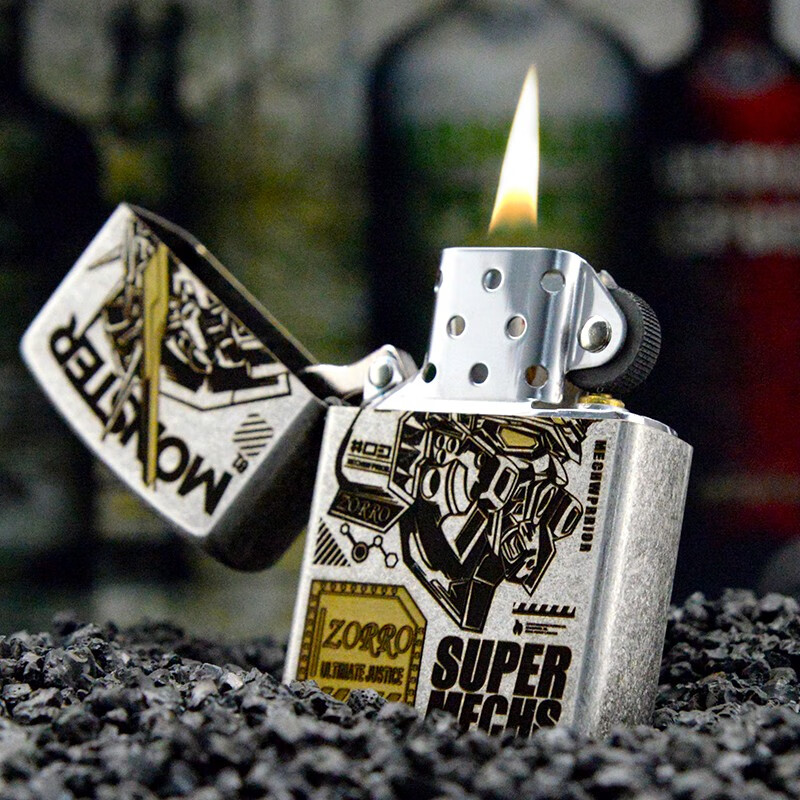 佐罗(zorro)古银防风打火机机甲猎人创意网红煤油火机情人节送男朋友