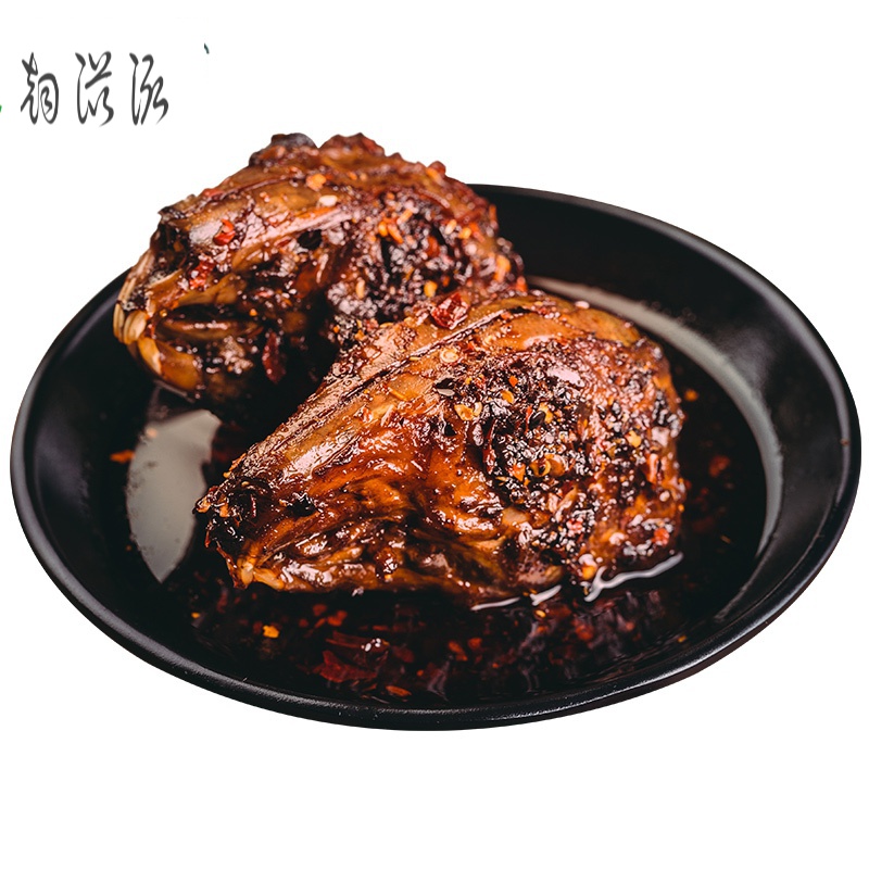 虎钢馋佐冷馋香辣兔头四川传统特色美食开袋即食2只装休闲兔头零食