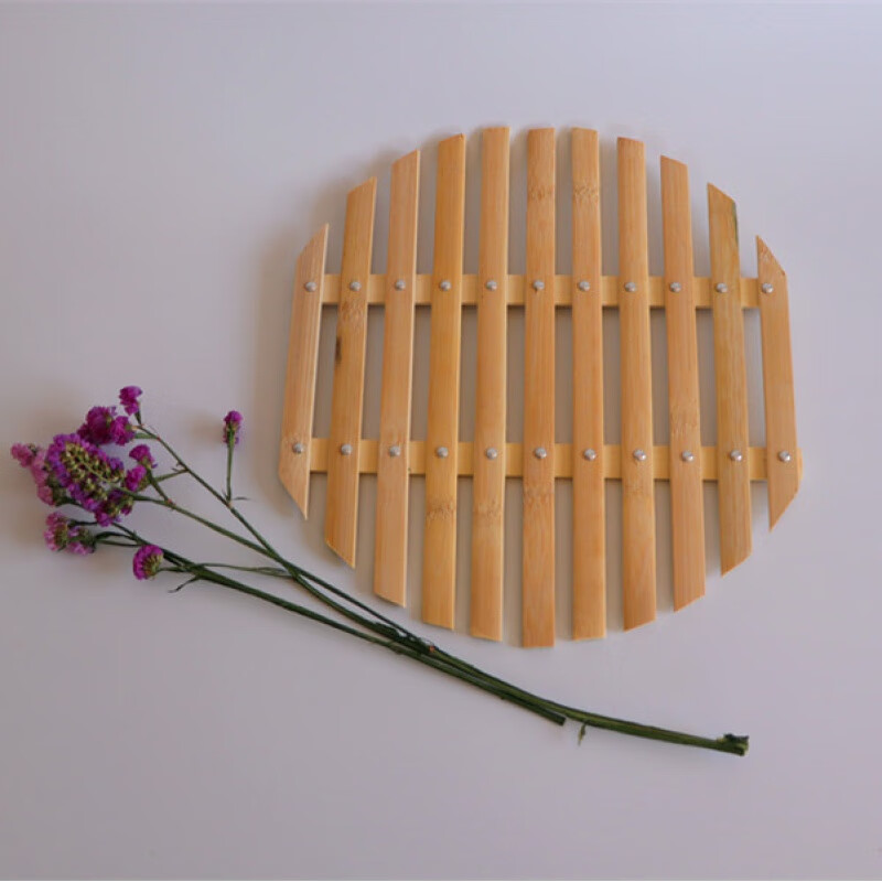 钵至隔水竹编蒸架竹竹制蒸笼架蒸屉蒸菜锅蒸格竹垫子小笼包竹 圆形直