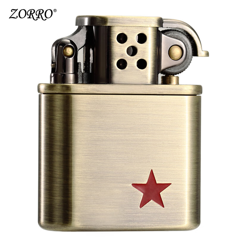佐罗ZORRO煤油打火机复古老九门黄铜老式怀旧个性雕刻国产送男友礼物 康斯坦丁 单机(自备煤油才能打着 )