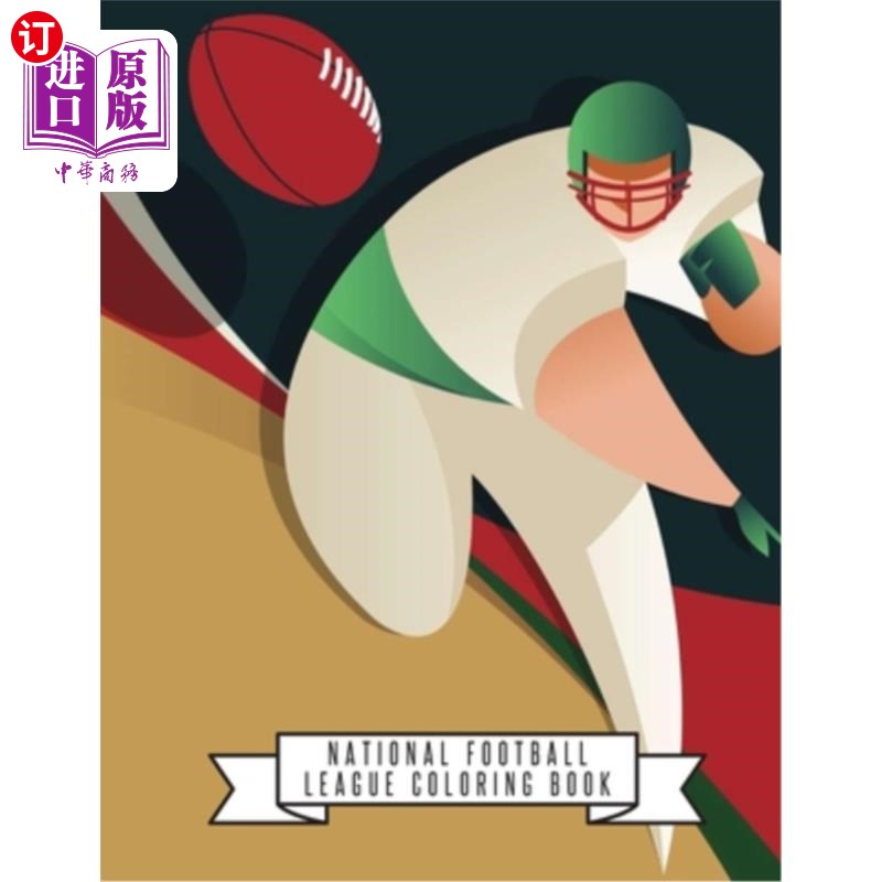 海外直订national football league coloring book: nfl football