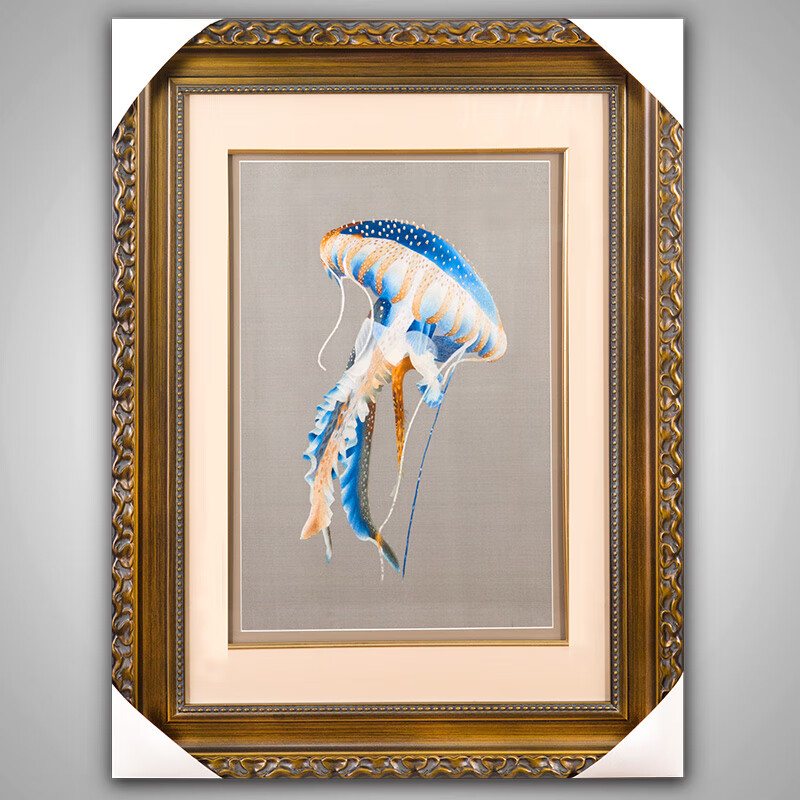 4丝精品水母客厅玄关卧室沙发背景墙装饰挂画hf 【水母】画心40×60