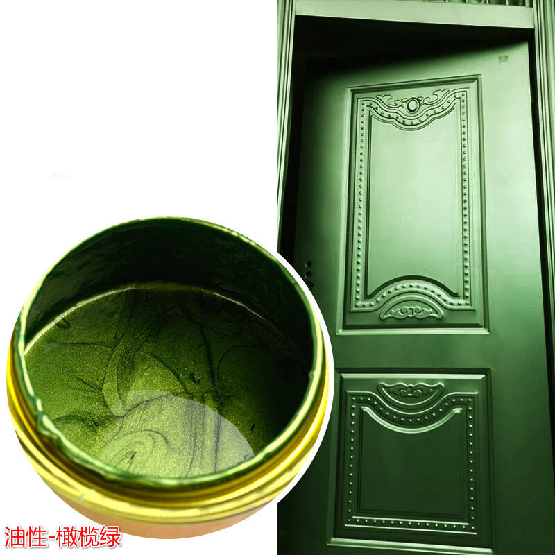 葱旭古铜漆 拉丝黑漆红黄青紫铜漆 真铜漆仿古油漆 0.3kg 油性橄榄绿