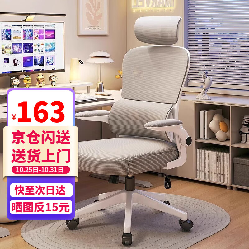 赢鸣电脑椅人体工学椅电竞座椅学习椅办公椅学习椅升降椅子转椅休闲椅 【腰枕+头枕+乳胶垫】白框灰网属于什么档次？