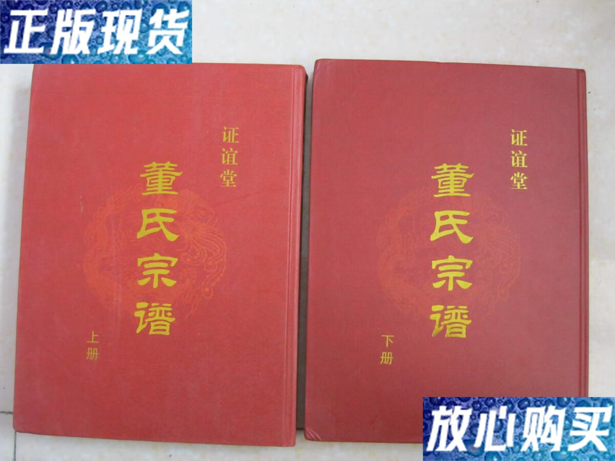 【二手9成新】董氏宗谱(上下二册全,谊堂,现居住地为江苏省建湖县