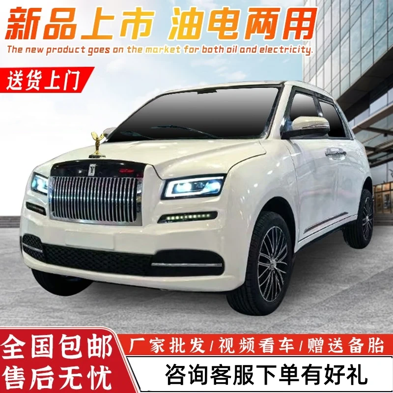 啟爵新款萊斯電動四輪車油電兩用封閉式新能源汽車家用代步車 山區(qū)款60V150A+3500W