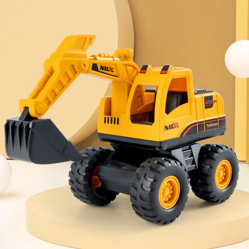 in)宝宝玩具车男孩推土机惯性工程车儿童挖掘机小汽车小孩挖土机红色