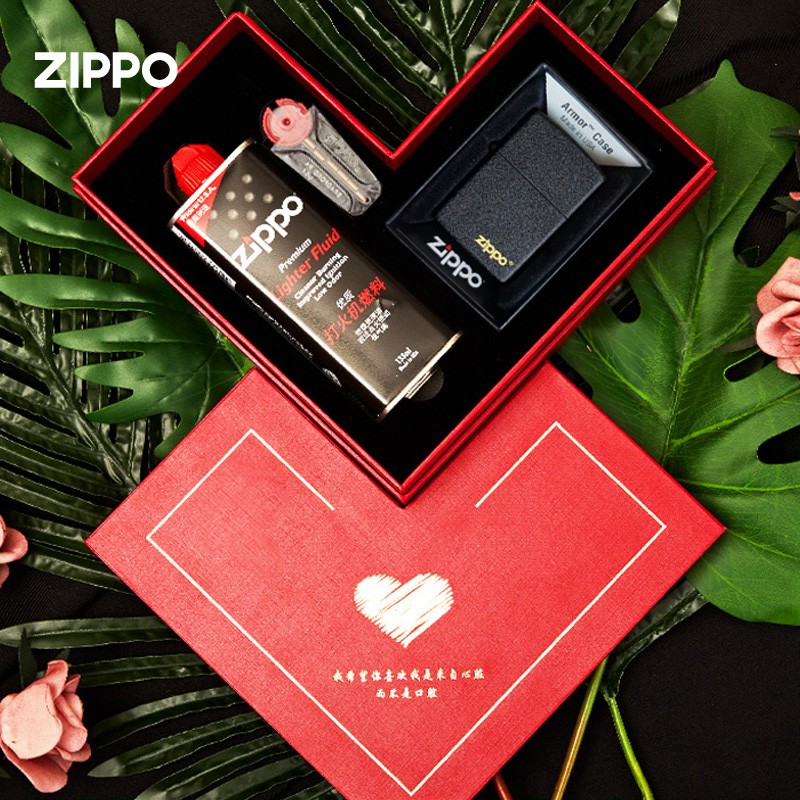 zippo打火机 236黑裂漆百家姓个性专属定制刻字diy 煤油防风男士生日