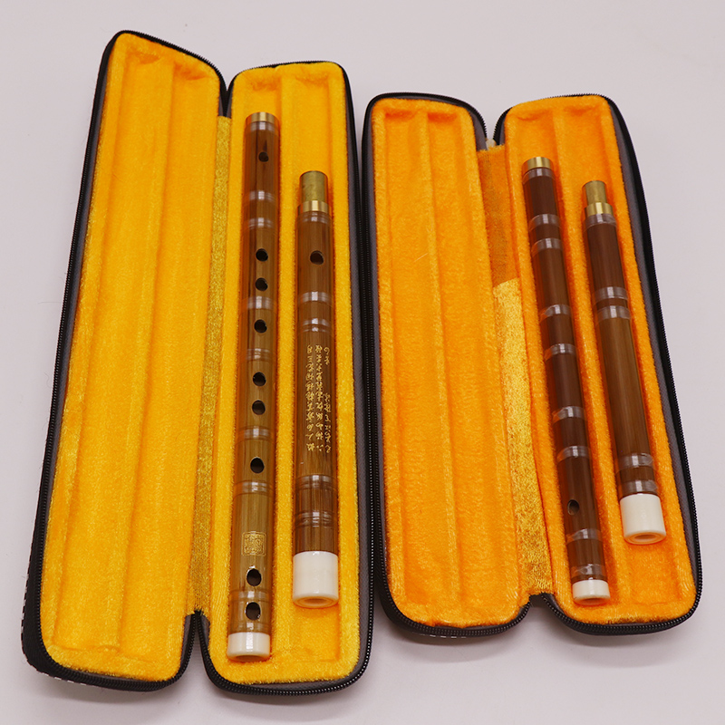 新宝（XinBao）竹笛盒笛子盒横笛盒笛包书法古文盒子一支装笛盒乐器配件 3号盒放笛尺寸约46厘米