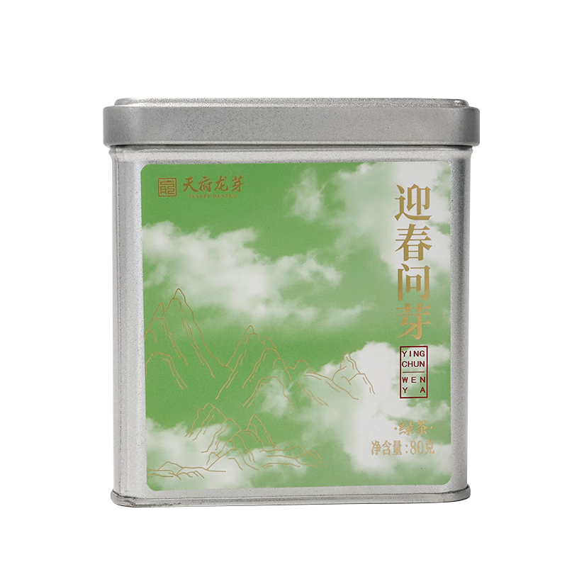 需首购、PLUS会员：天府龙芽 特级绿茶 四川明前采摘 迎春问芽80g