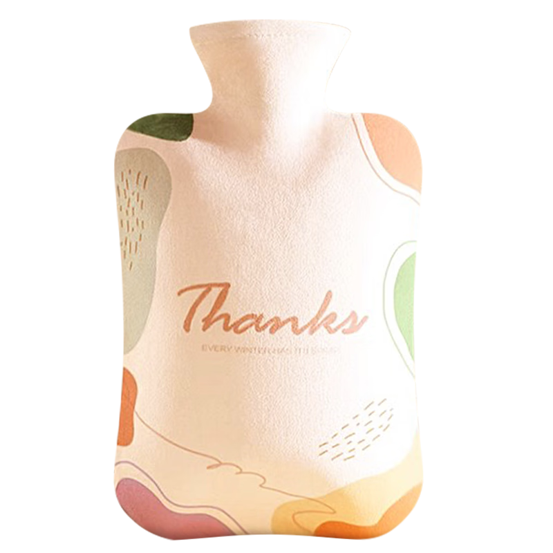 俞兆林注水热水袋暖水袋暖手宝热敷暖肚子暖宝宝灌水加厚保暖2000ml色块