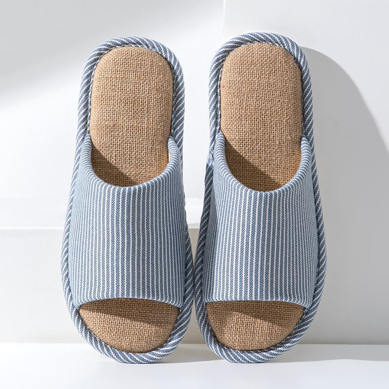 亚麻拖鞋男士女居家棉麻拖家用一字拖秋冬四季休闲布拖鞋子情侣鞋x-22