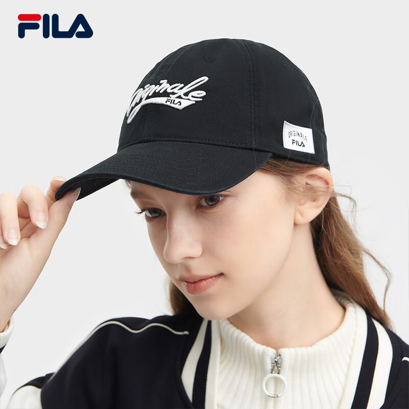 fila 斐乐官方情侣款棒球帽2023冬季新款女帽运动帽鸭舌帽子男帽 正