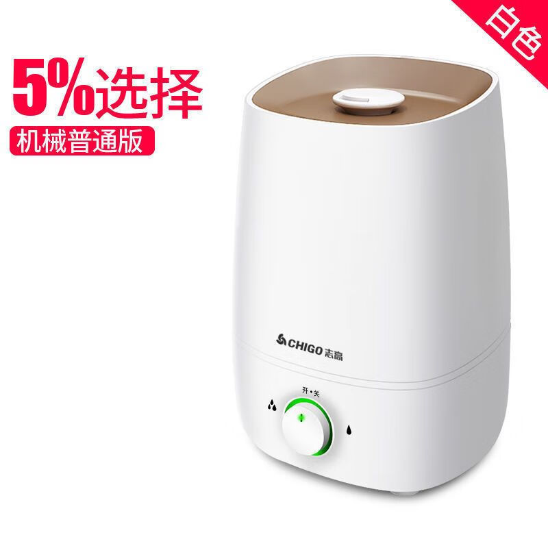 加湿器家用静音卧室小型大喷雾容量空调内孕妇婴儿空 烤漆4l 银离子