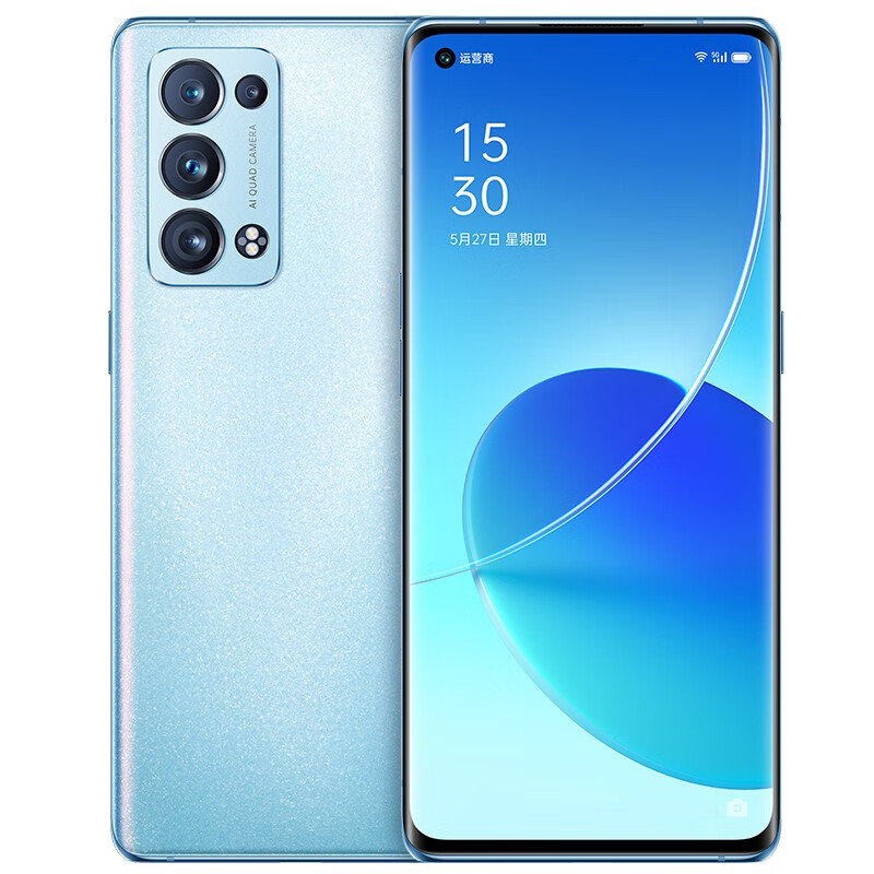 oppo reno6 pro 曲屏美颜手机游戏拍照5g智能手机oppo天玑1200新品
