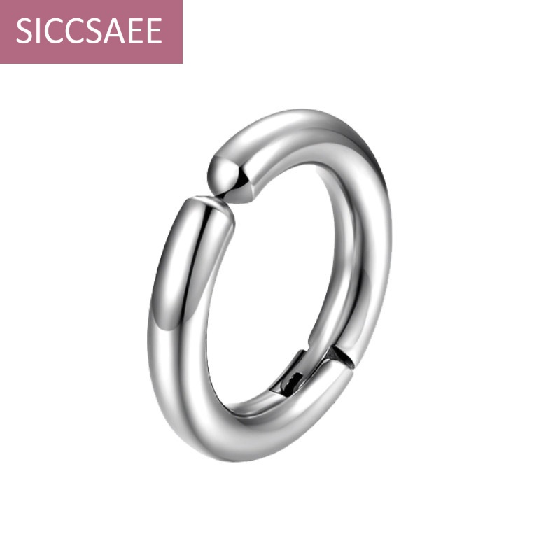 SICCSAEE 2024年小眾個(gè)性假耳環(huán)男無(wú)耳洞嘻哈潮流免打孔單只耳夾女 銀色無(wú)耳洞耳環(huán)單只