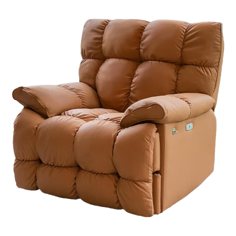 牧席懶人沙發(fā)可睡覺可躺臥太空沙發(fā)艙客廳功能山姆大叔云朵沙發(fā)單人 16-淺咖色【防刮耐磨貓抓皮】 熱銷[電動(dòng)標(biāo)配]-躺+搖+旋轉(zhuǎn)270°