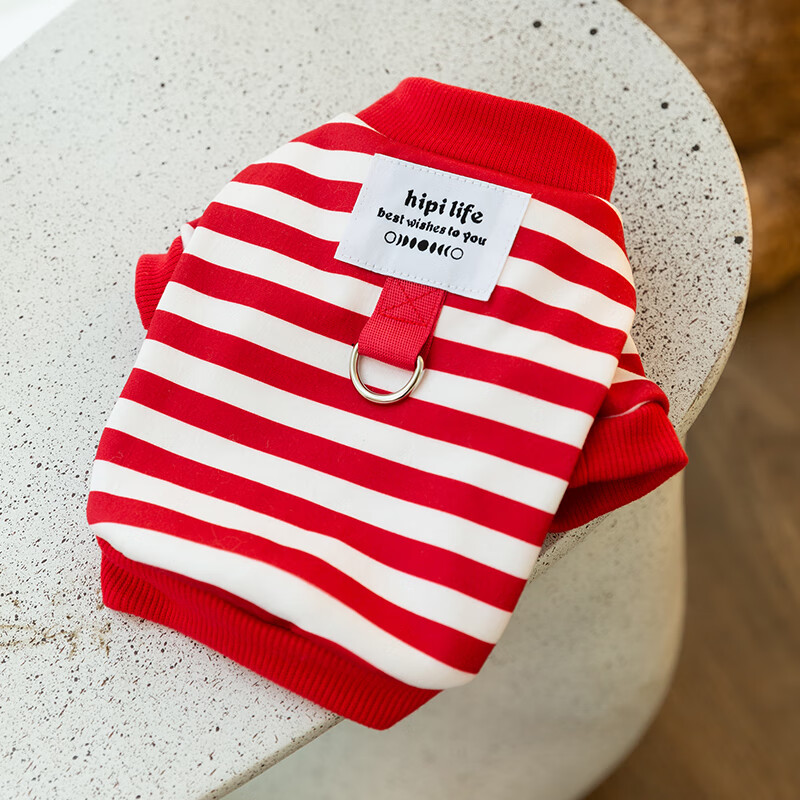 迷你杜宾小鹿犬专用狗狗衣服带牵引绳环秋冬天冬季小体鹿娃犬秋装 红