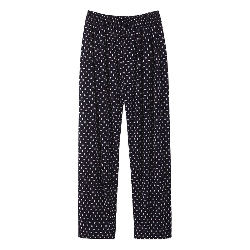 离境天奶奶裤子冰丝夏季中老年人花花裤老人夏天裤子女装薄款妈妈裤