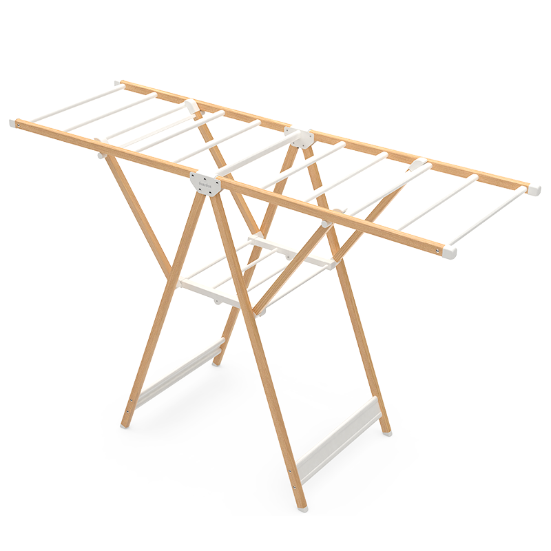 格美居(GEMJU)晾衣架落地折叠室内家用阳台铝合金晒衣架多功能凉衣架 云杉白