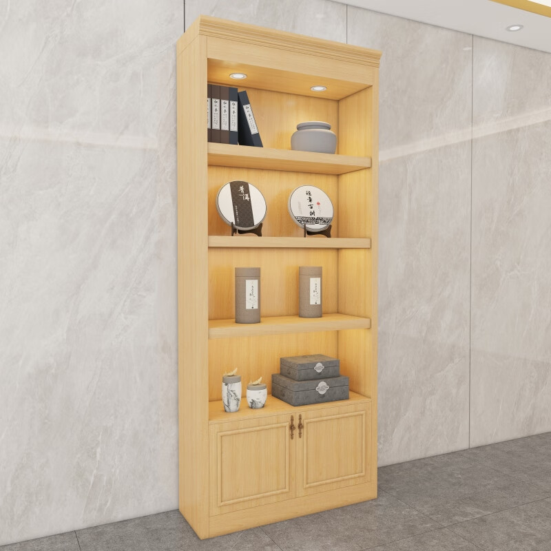 寒婵酒柜展示柜实木茶叶展示柜复古玉器摆件产品柜白酒展柜烟酒柜超市