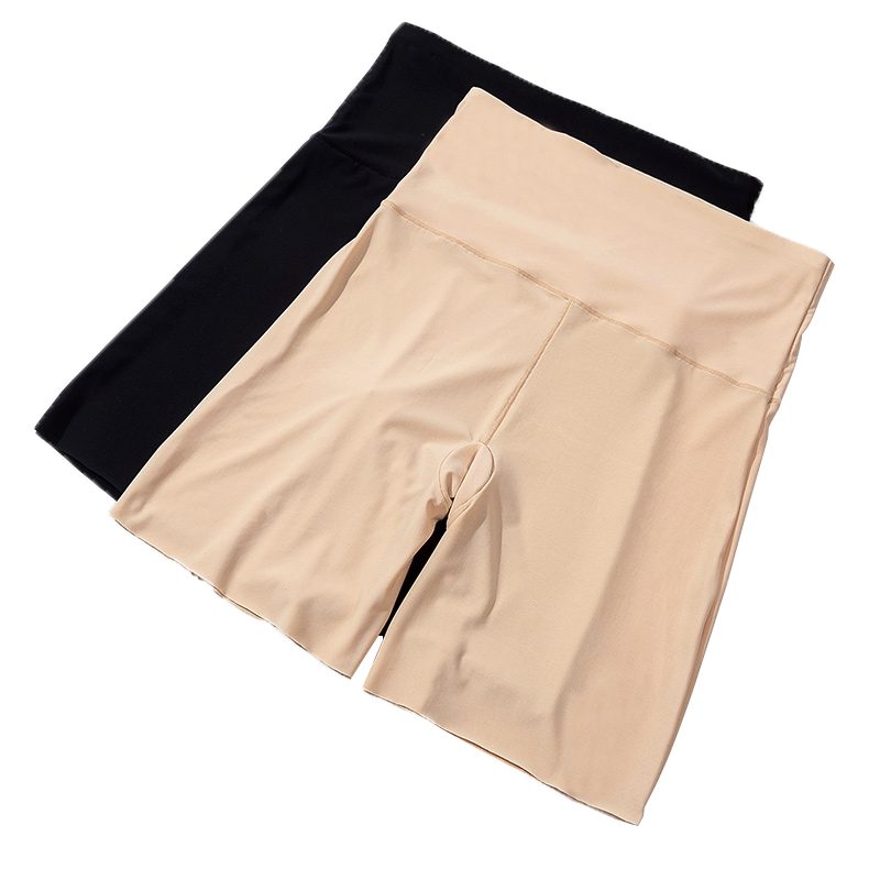 浪莎高腰收腹冰丝无痕防走光安全裤内裤女士保险裤平角打底裤