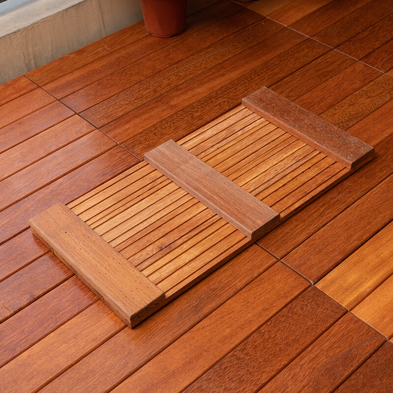 哩嗹啰嗹防腐木地板户外露台阳光房阳台架高地板室外架空庭院实木板材