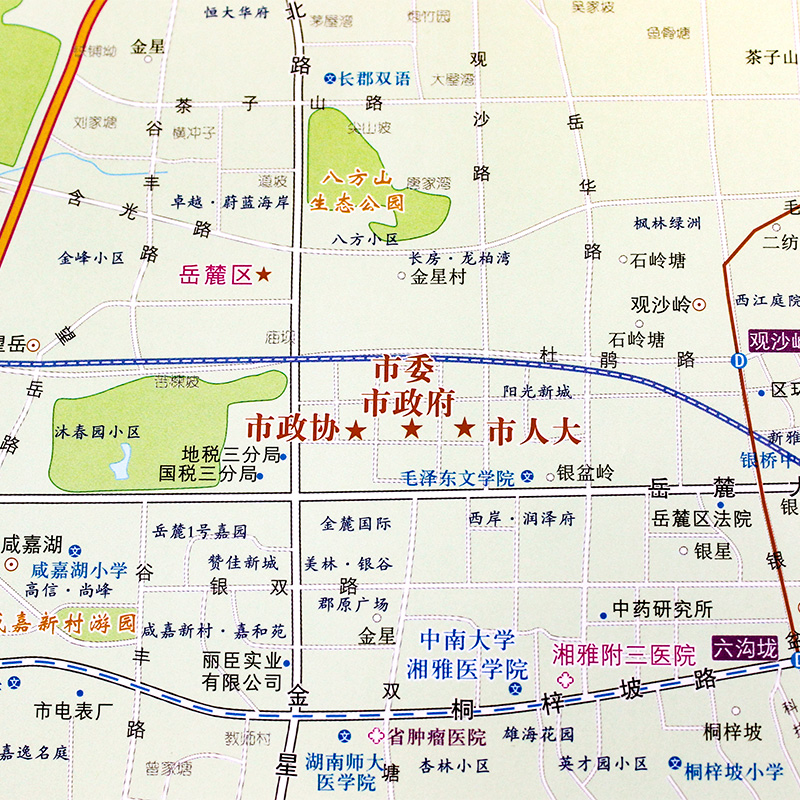 9x1.2米 精装覆膜防水 挂杆挂绳 商务办公室 长沙市城区图